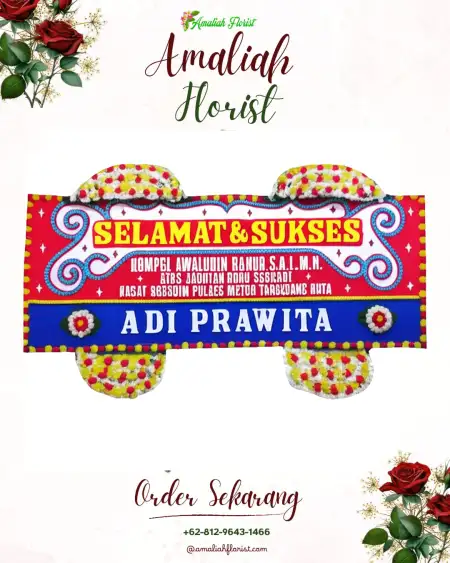 Papan Bunga Ucapan Selamat Tiga Dihaji